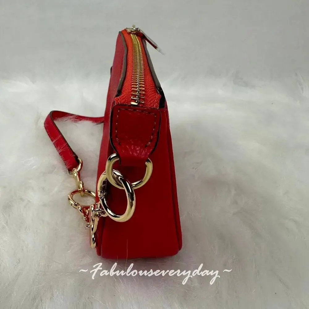Coach Nolita 19 Shoulder Bag Leather/Gold/Carnation CBQ88 + Extended Chain NWT
